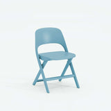Nova Fold lagoon blue folding chair, front view on white background