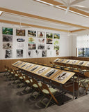 Nova Fold folding chairs in a school art classroom