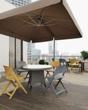 Nova Fold folding chairs on a covered outdoor terrace