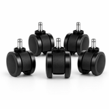 Replacement Castor Wheels — Universal Fit | Herman Miller, Steelcase & More | Set of 5