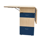 Newstar mobile classroom storage cabinet, three-quarter view on white background