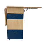 Newstar mobile classroom storage cabinet, side view on white background