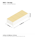 Nova Riser M625 choral riser flat stage dimensions: 625 × 1600 × 312 mm