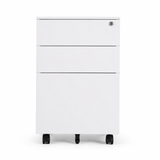 3-Drawer Steel Pedestal Cabinet — Central Lock | Mobile | Under-Desk