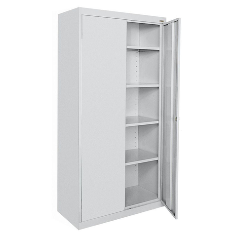Tall Metal Key-Lock Office Cabinet (5 shelves)