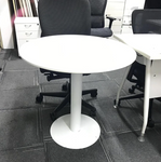 Office White Round Tea Pantry Table
