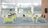 Modern Office Furniture Folding Desk Frame Wheel Training Table Legs FS Series